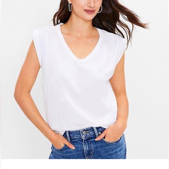 LOFT Tops - NEW! LOFT Smocked V-Neck Muscle Tee